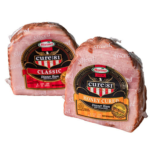 Hormel Honey Cured Ham Product Label